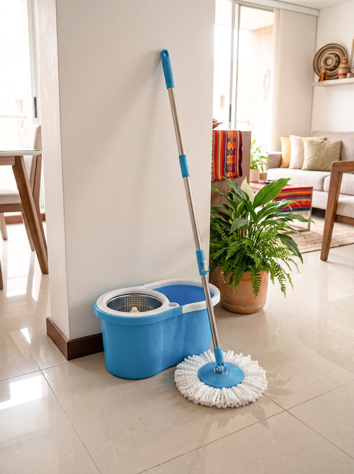Trapero Giratorio 360° con Balde Centrifugador