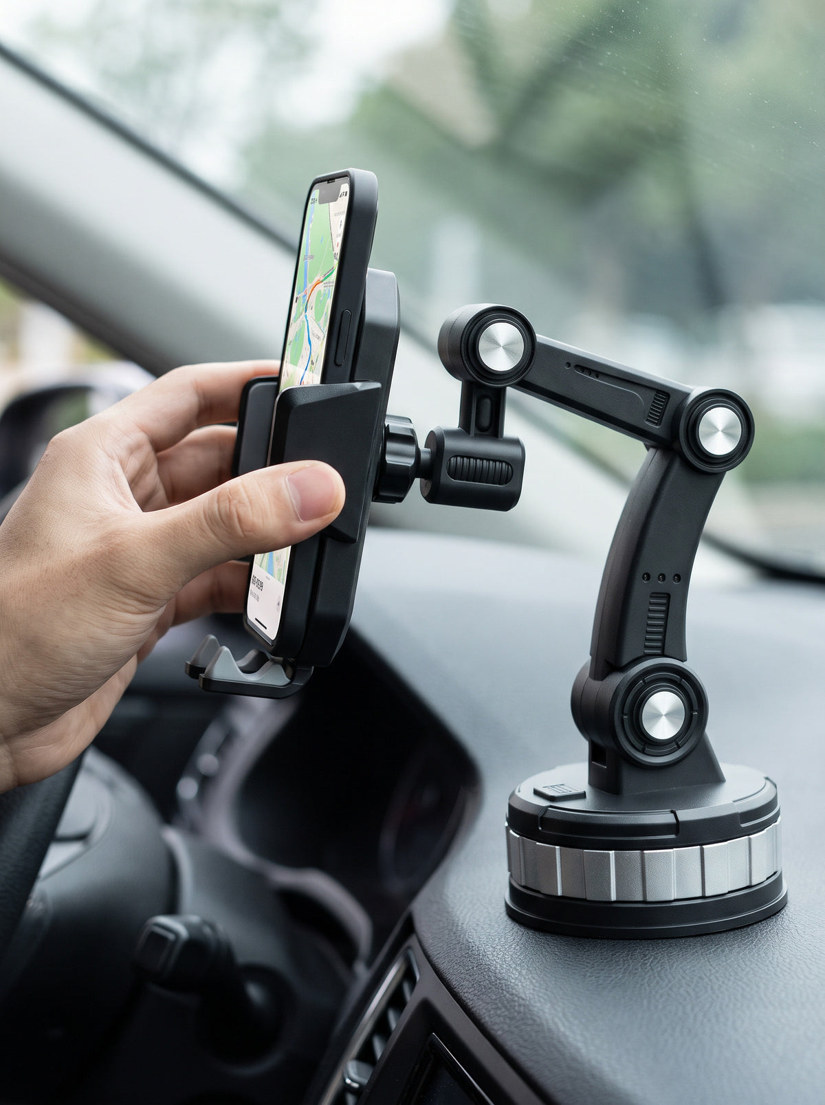 Soporte de Celular para Carro – Ventosa y Rotación 360°